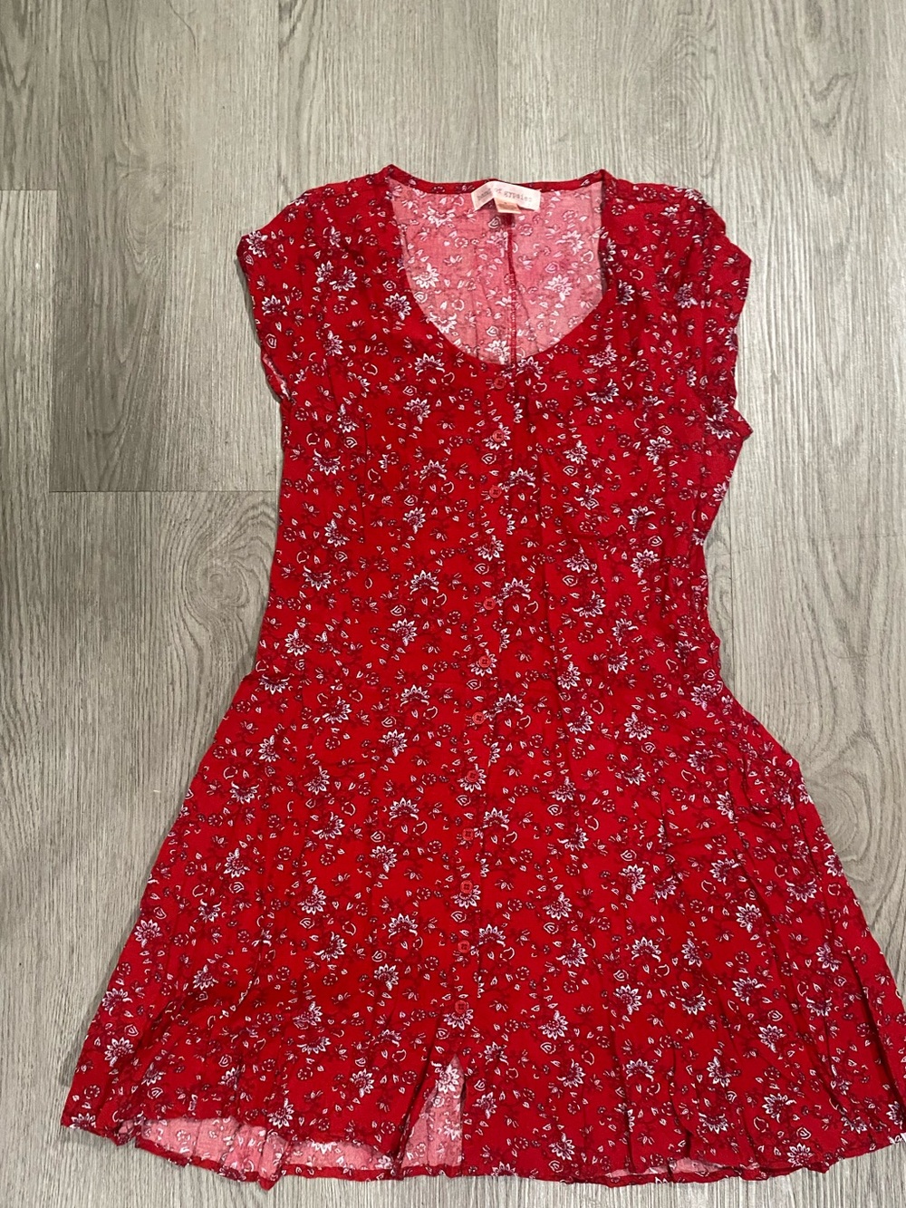 Band of Gypsies Red Floral Short Dress